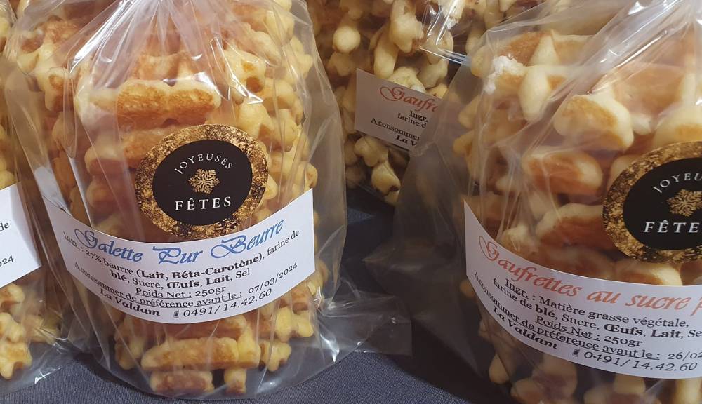 Gaufres artisanales pur beurre disponibles également sans gluten ou sans lactose