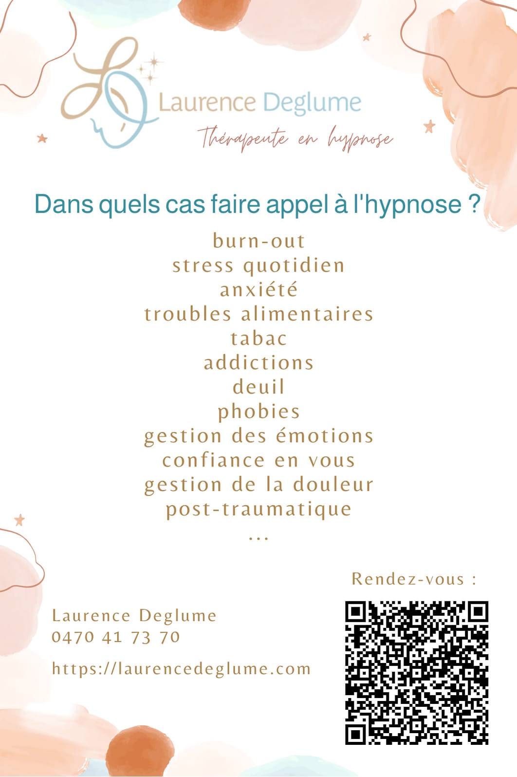 Laurence Deglume thérapeute en hypnose